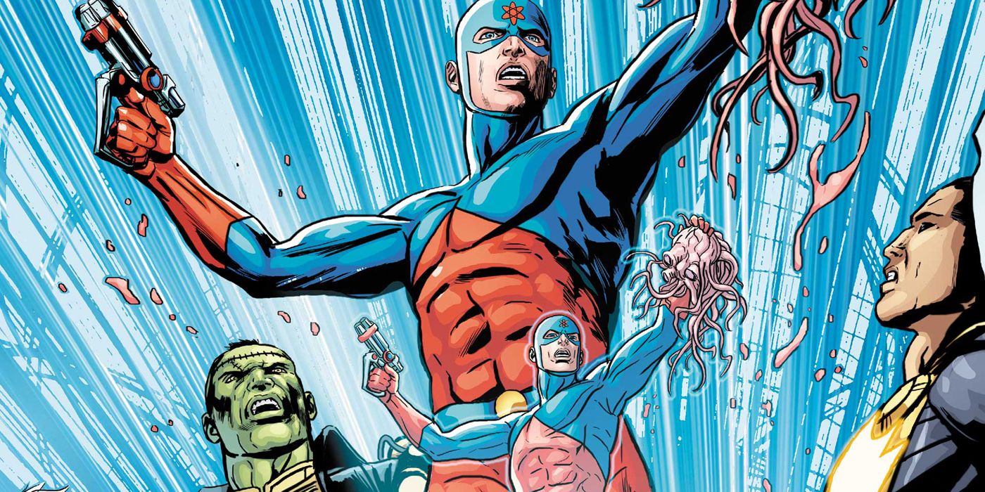 The Atom shrinking in DC Comics.