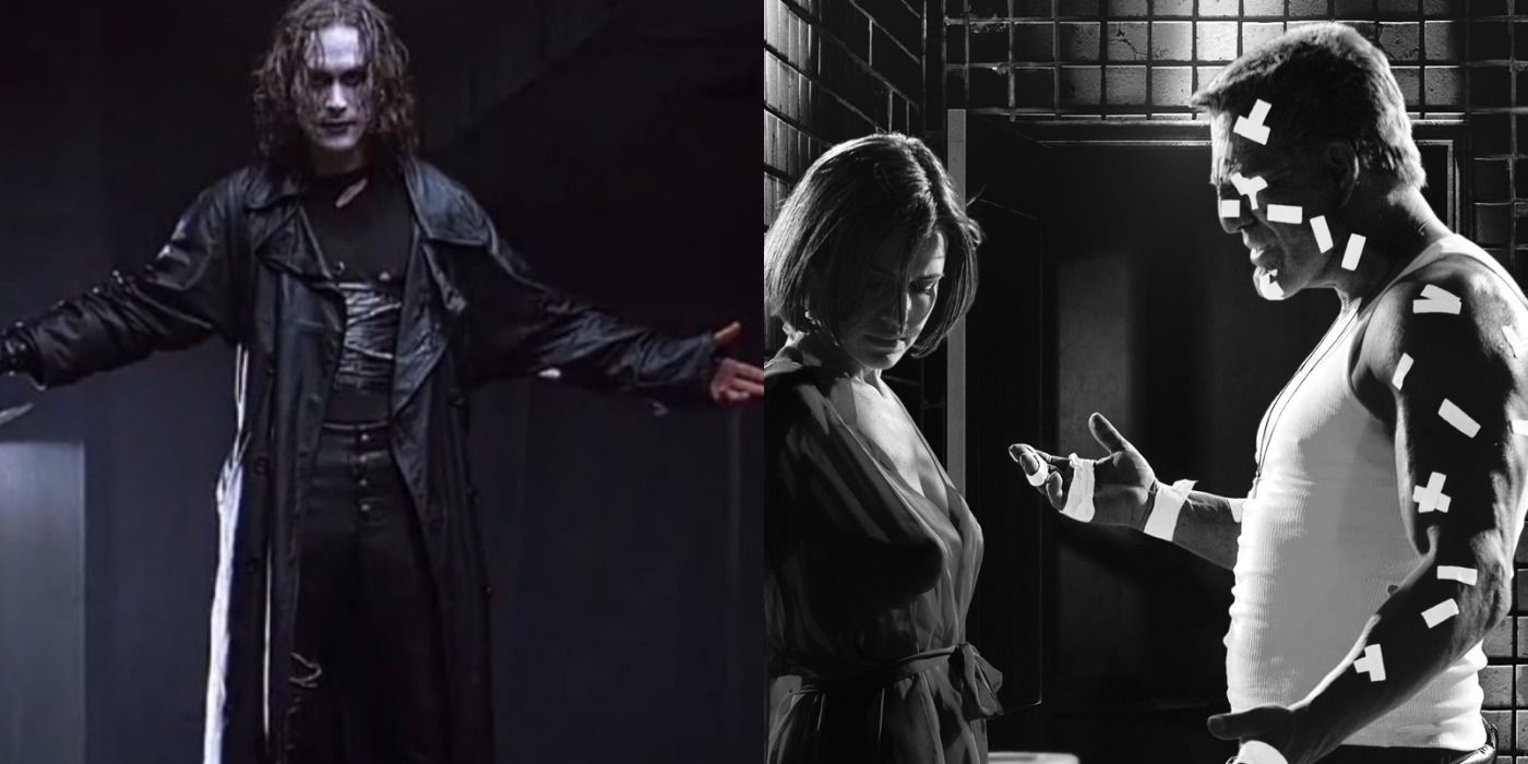 The Crow and Sin City as comic book movies.