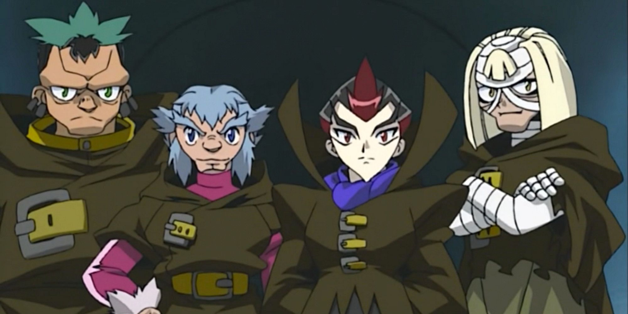 The Dark Bladers (Better known as Team WHO) in Beyblade.
