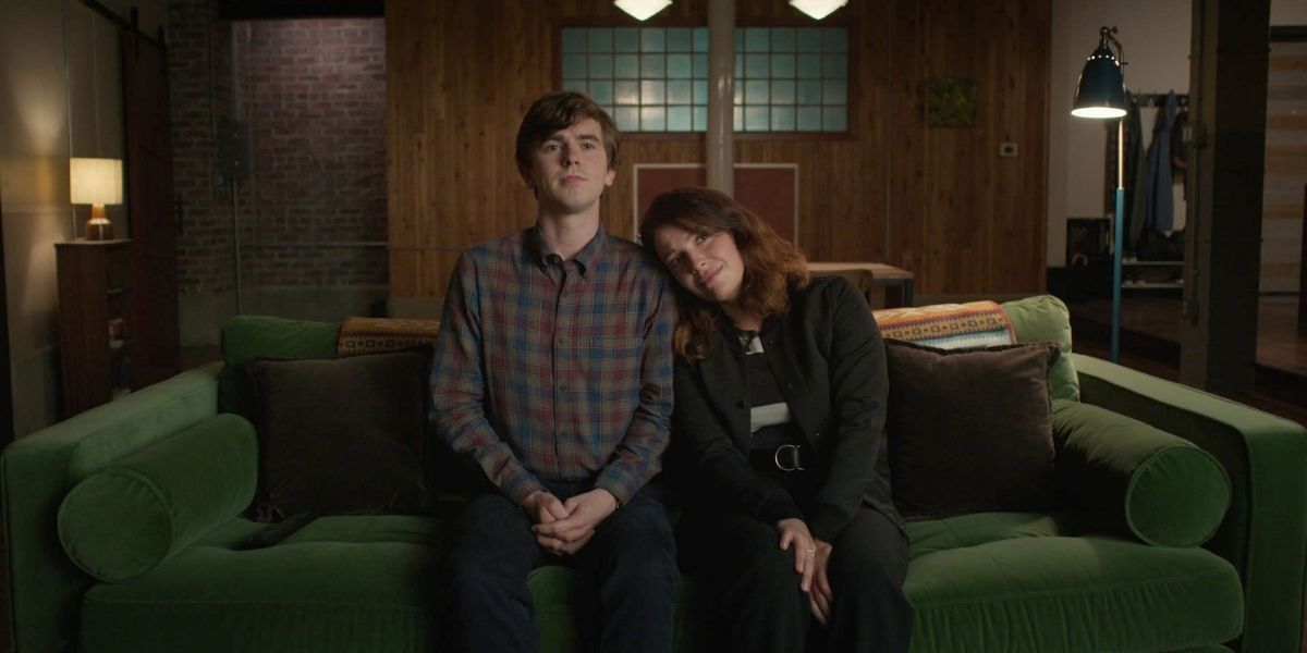 Lea resting her head on Shaun's shoulder in The Good Doctor.