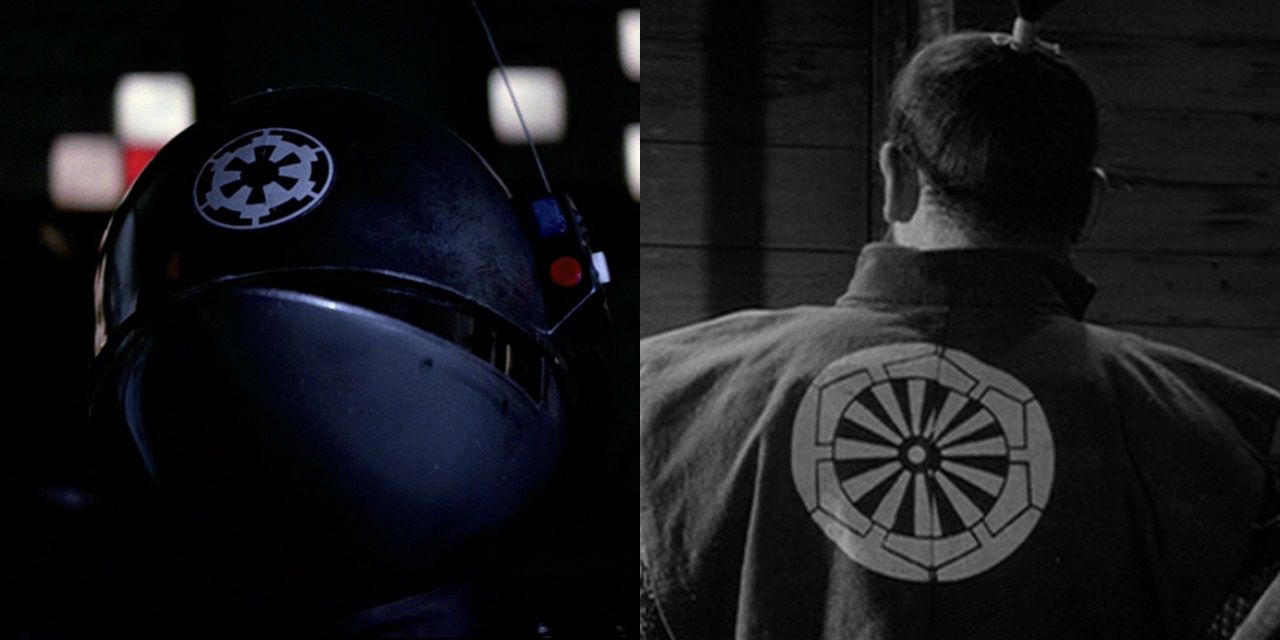 The Imperial crest from Star Wars and the Yamana crest from The Hidden Fortress.