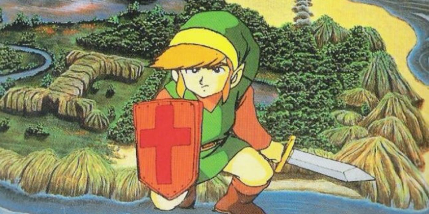 Promotional art from the original Legend of Zelda game.