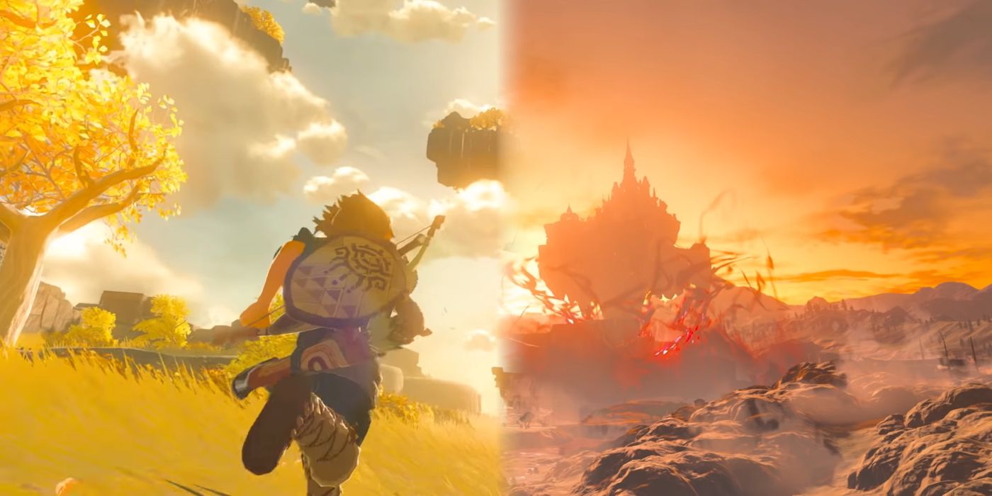 The Legend of Zelda Breath of the Wild 2 Trailer Comparação Link Hyrule Castle