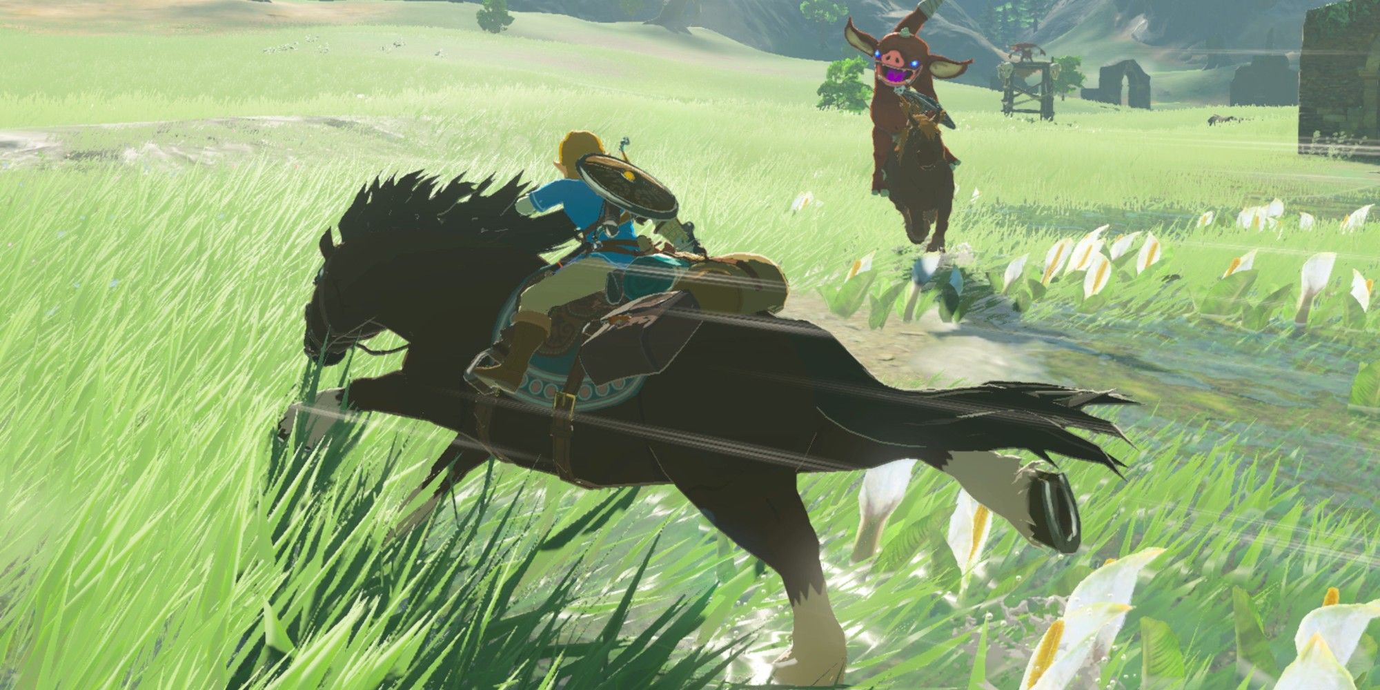 The Legend of Zelda horseback combat