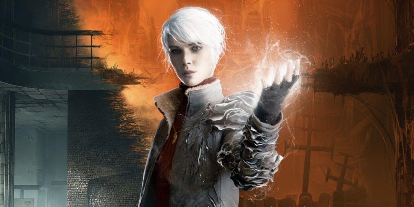 The Medium Cover shows a white haired character holding her hand up.
