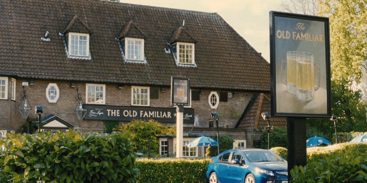 The Old Familiar sign in The World's End