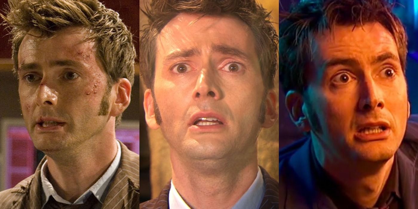 Several images of The Tenth Doctor despair and sadness