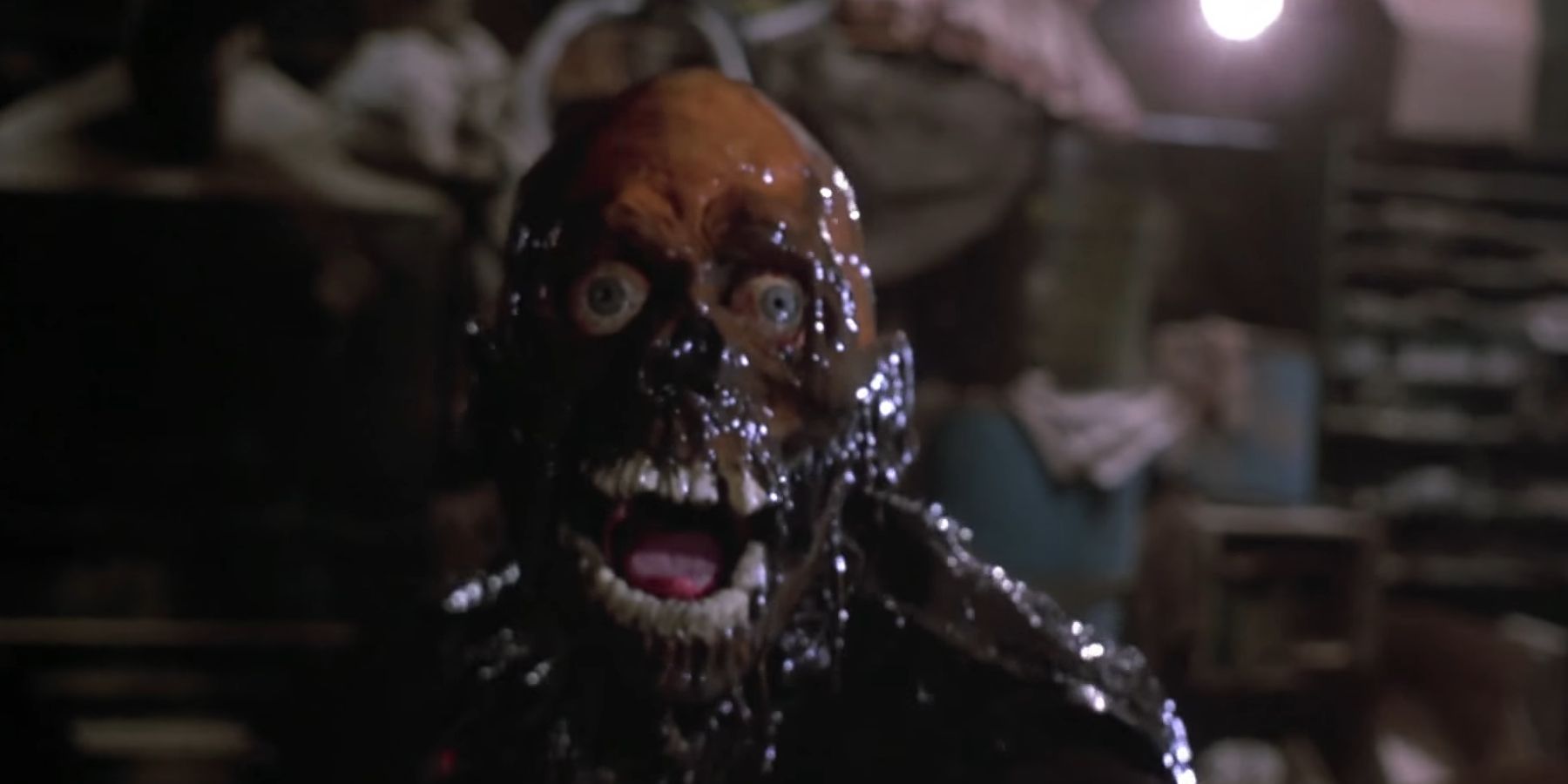 The Tarman screaming for brains in The Return Of The Living Dead 1985