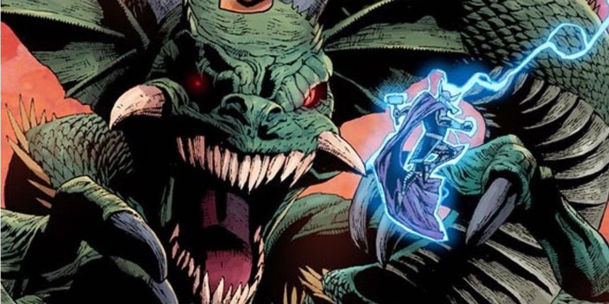The World Serpent and Thor go toe-to-toe in combat