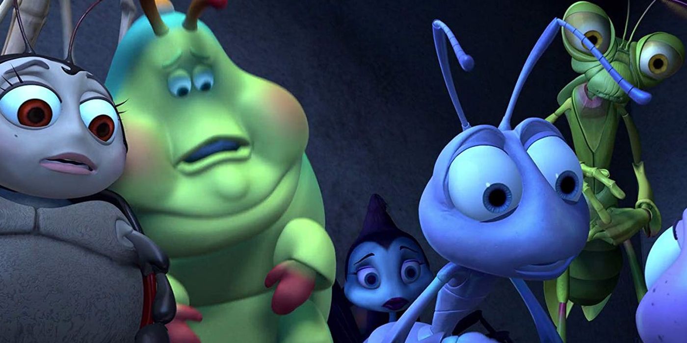 The bugs in A Bug's Life looking at something.