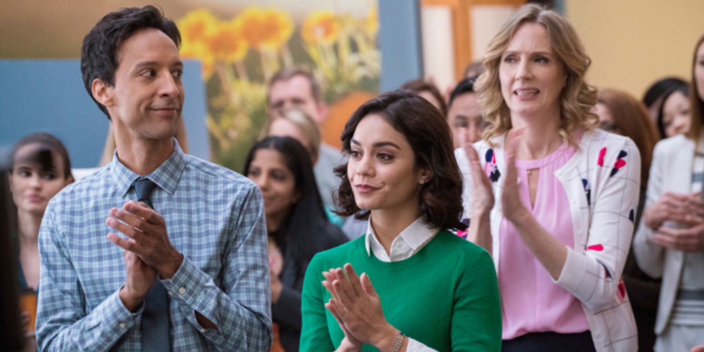 Dani Pudi and Vanessa Hudgens clapping in a still from Powerless