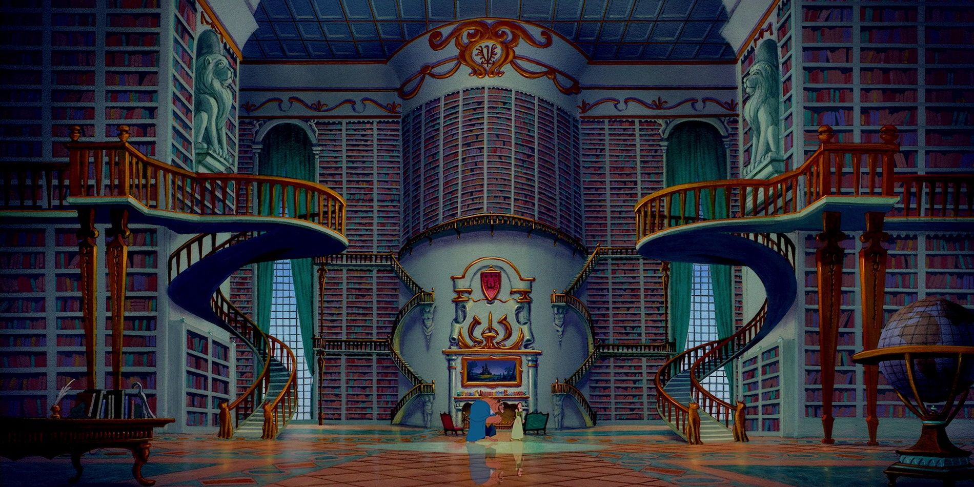 The library in Beauty and the Beast 