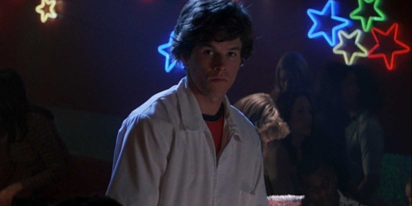Mark Wahlberg in the opening shot of Boogie Nights