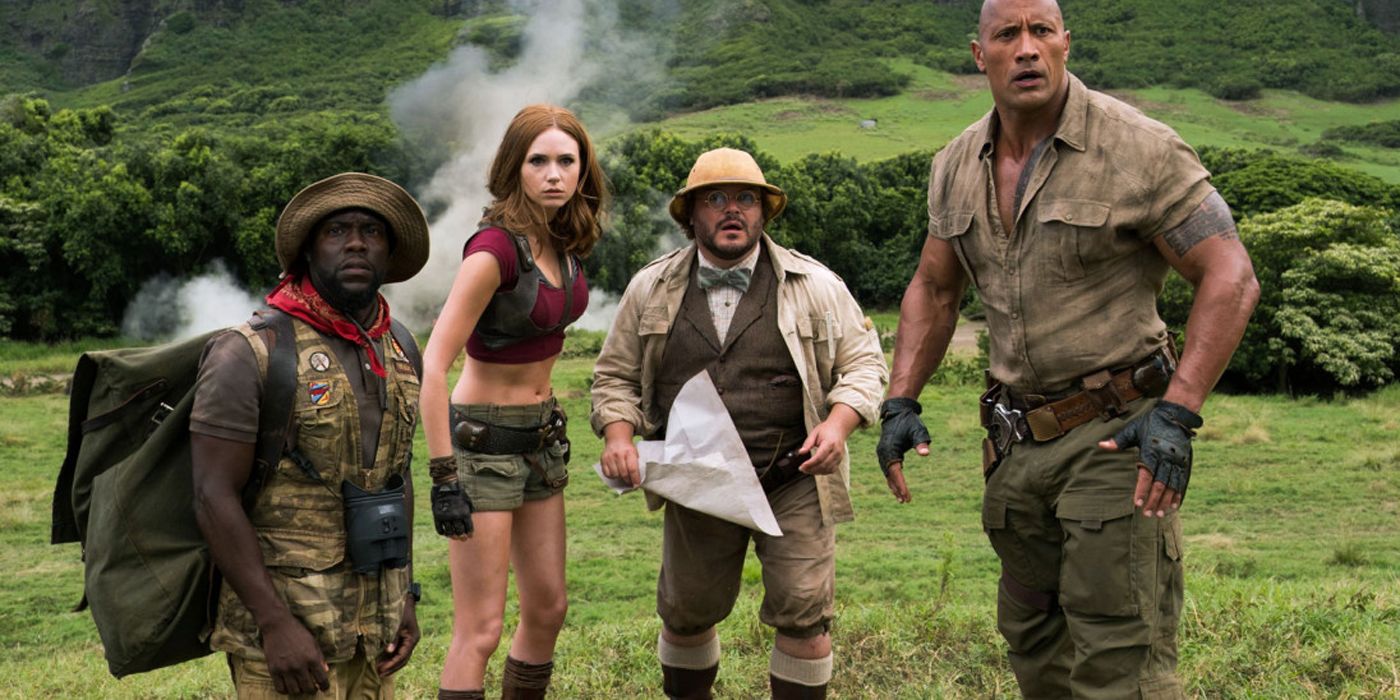 The players in Jumanji Welcome to the Jungle.