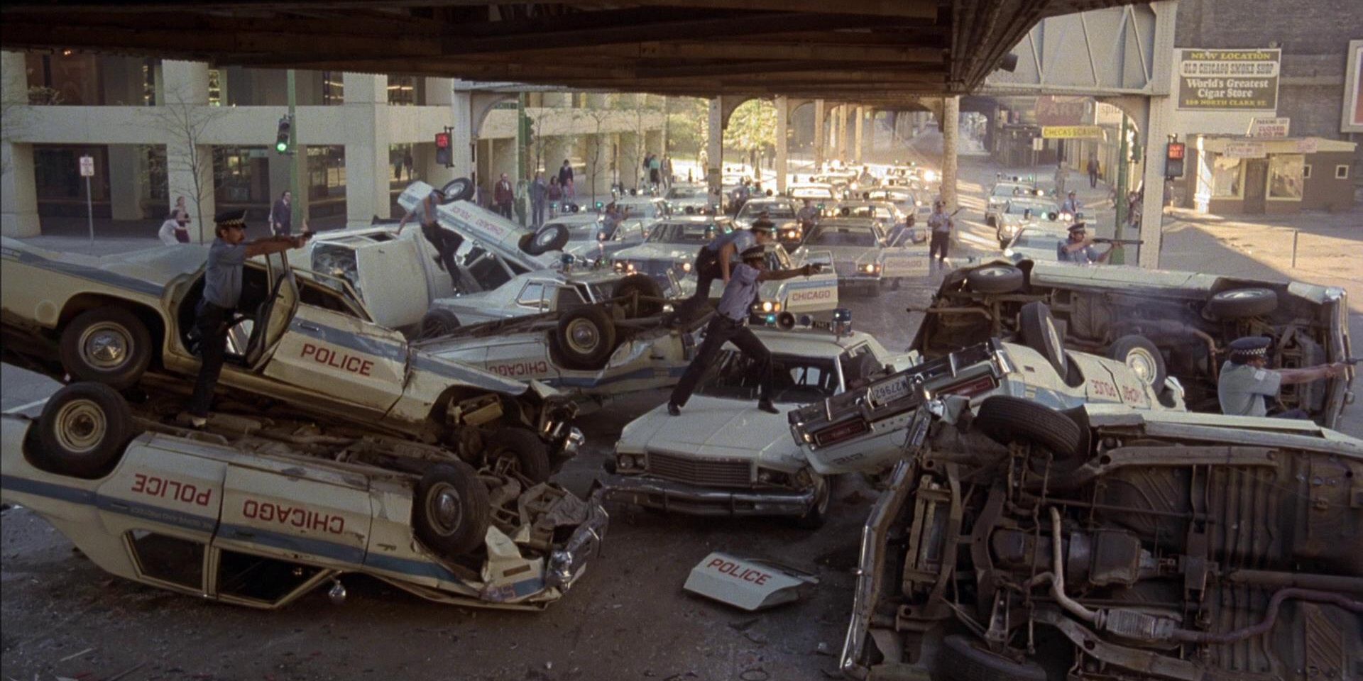 The police pileup in The Blues Brothers