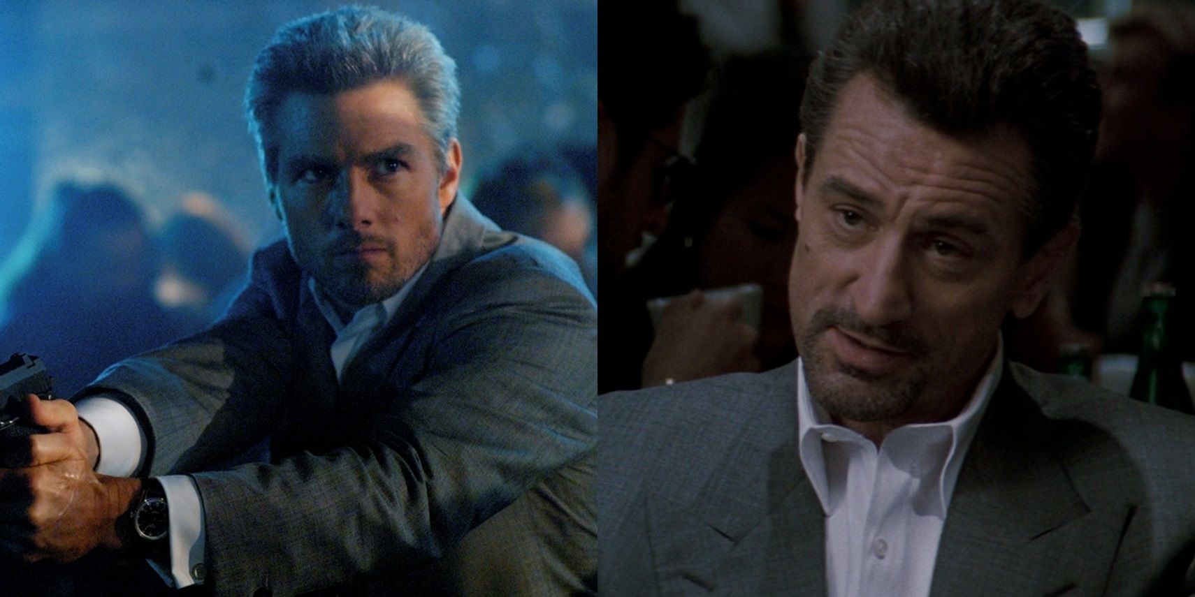 Tom Cruise in Collateral and Robert De Niro in Heat