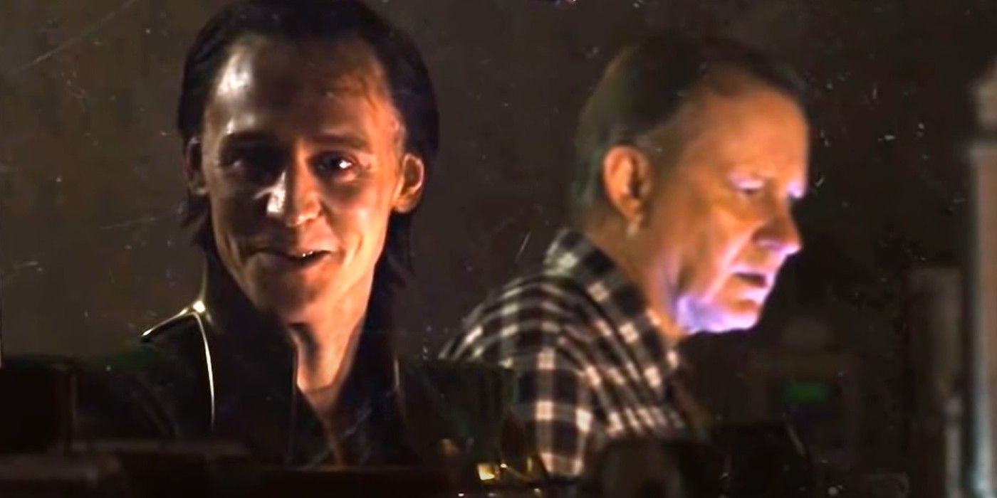 Tom Hiddleston as Loki and Stellan Starsgard as Erik Selvig in Thor
