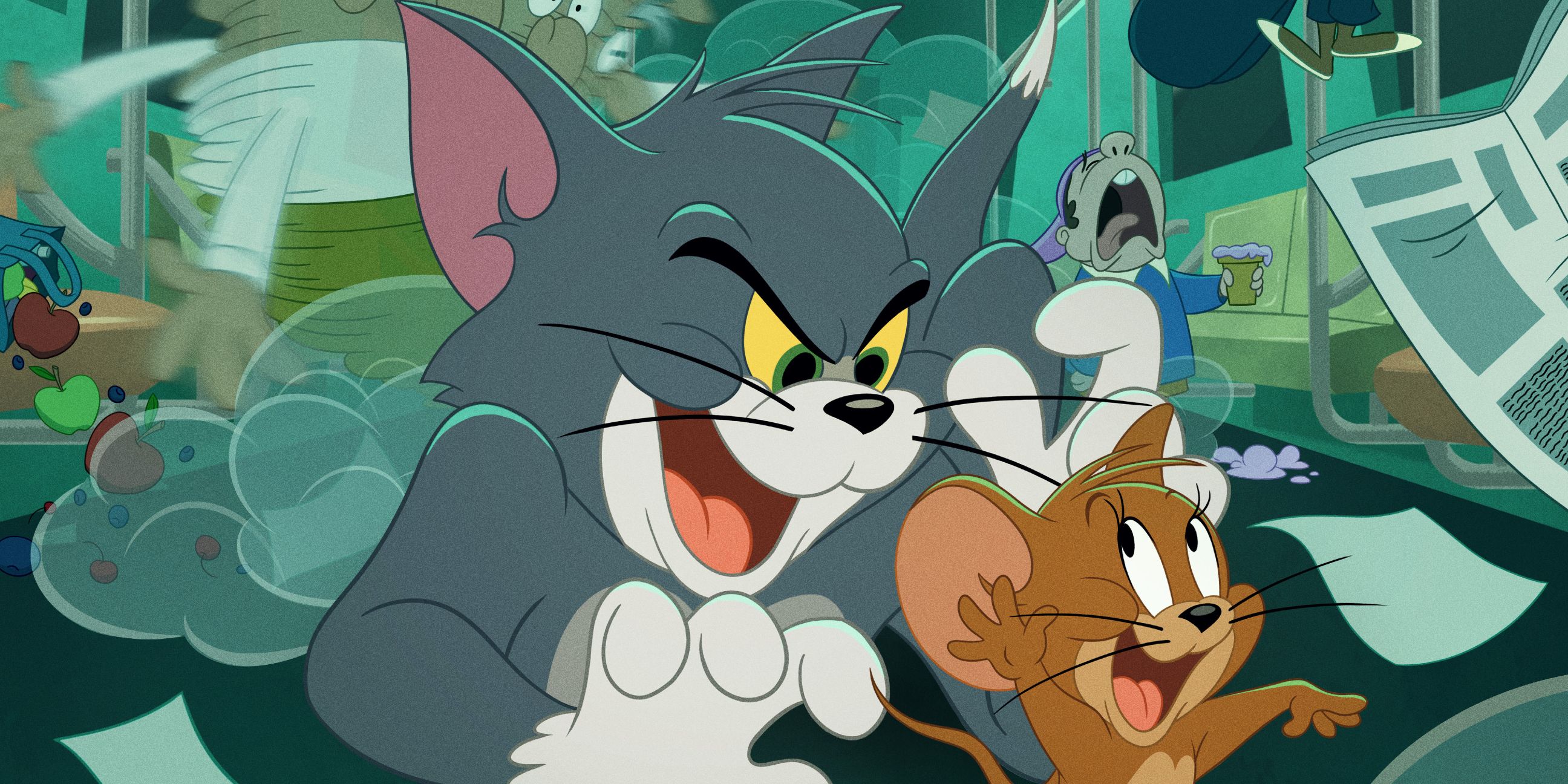 Tom and Jerry In New York promo poster.