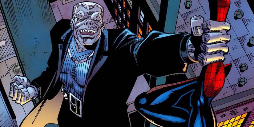Tombstone fighting Spider-Man in Marvel comics