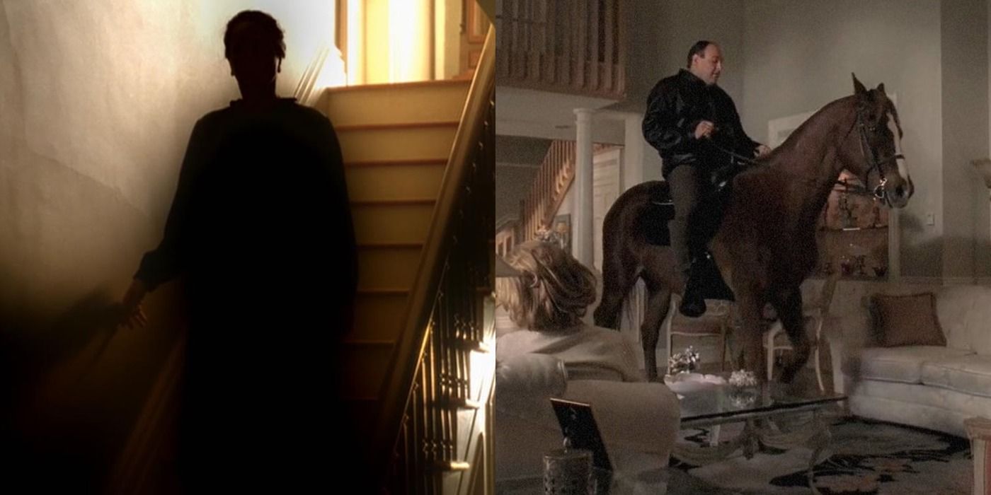 Two of Tony's dream sequences side by side in The Sopranos