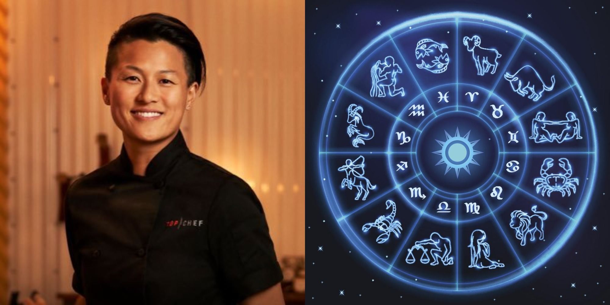 Split image of Melissa King and the Zodiac Signs