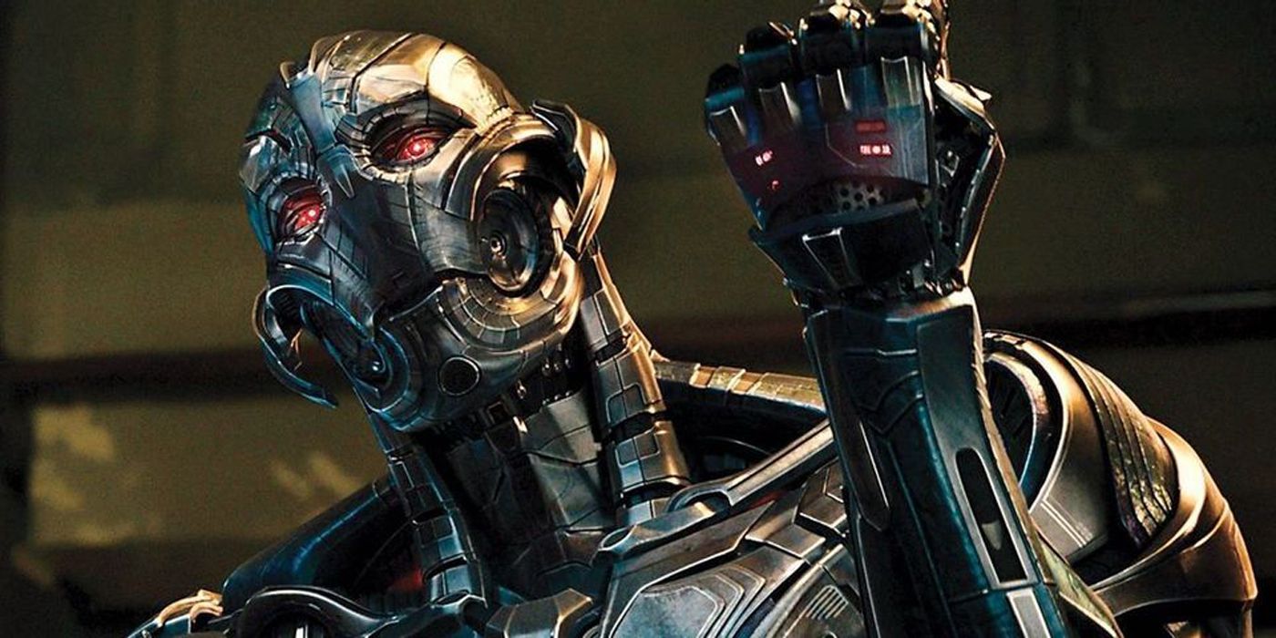 Ultron making threats in Avengers Age of Ultron.