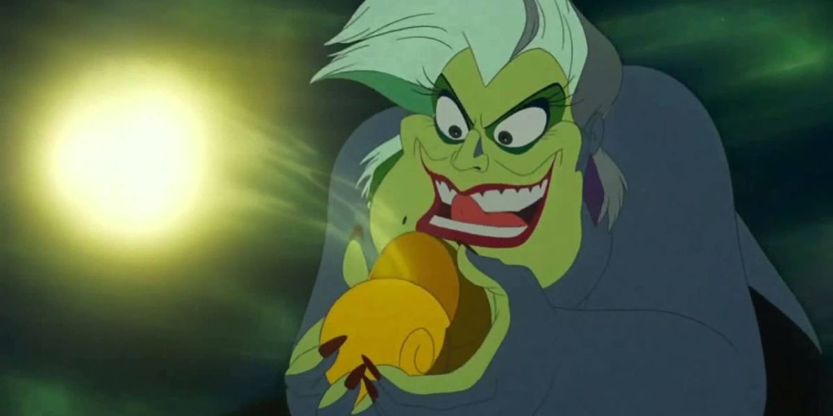 Ursula capturing Ariel's voice in The Little Mermaid.