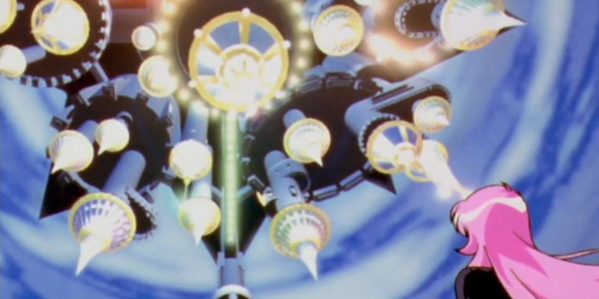 Utena looks up at the inverted castle.