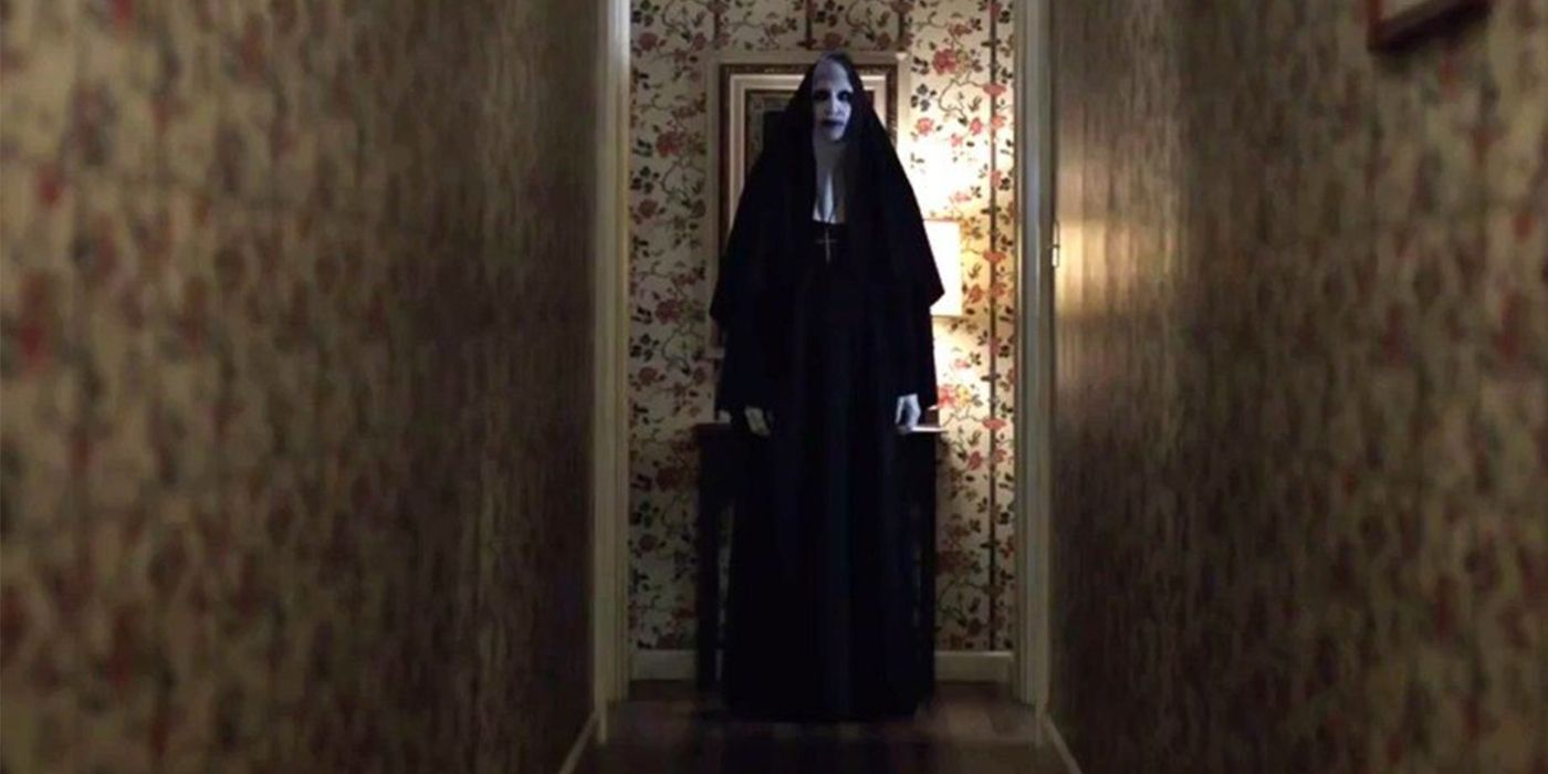Valak in a vision in The Conjuring 2