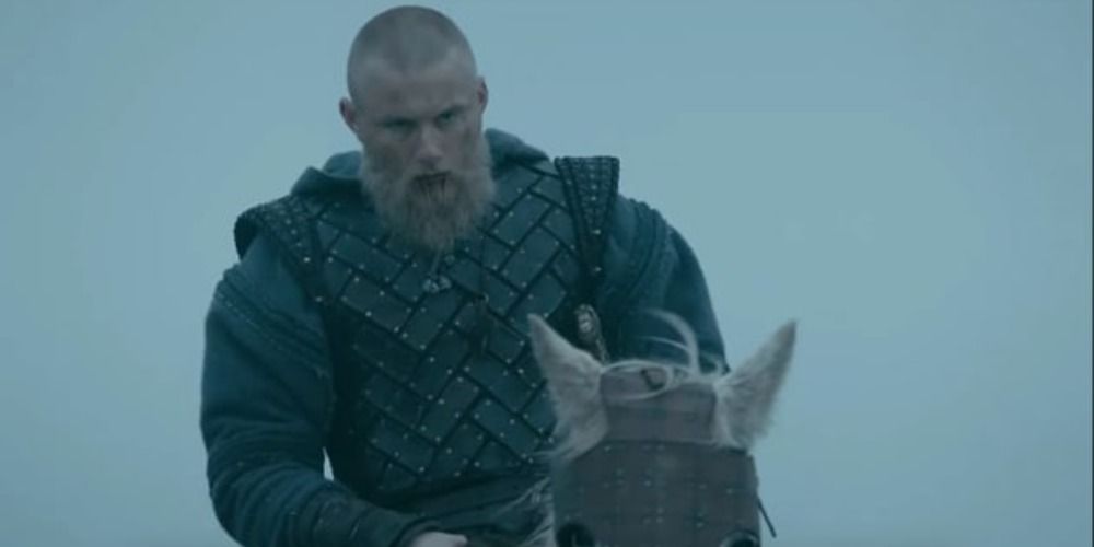 A wounded Bjorn rides to battle one last time in Vikings