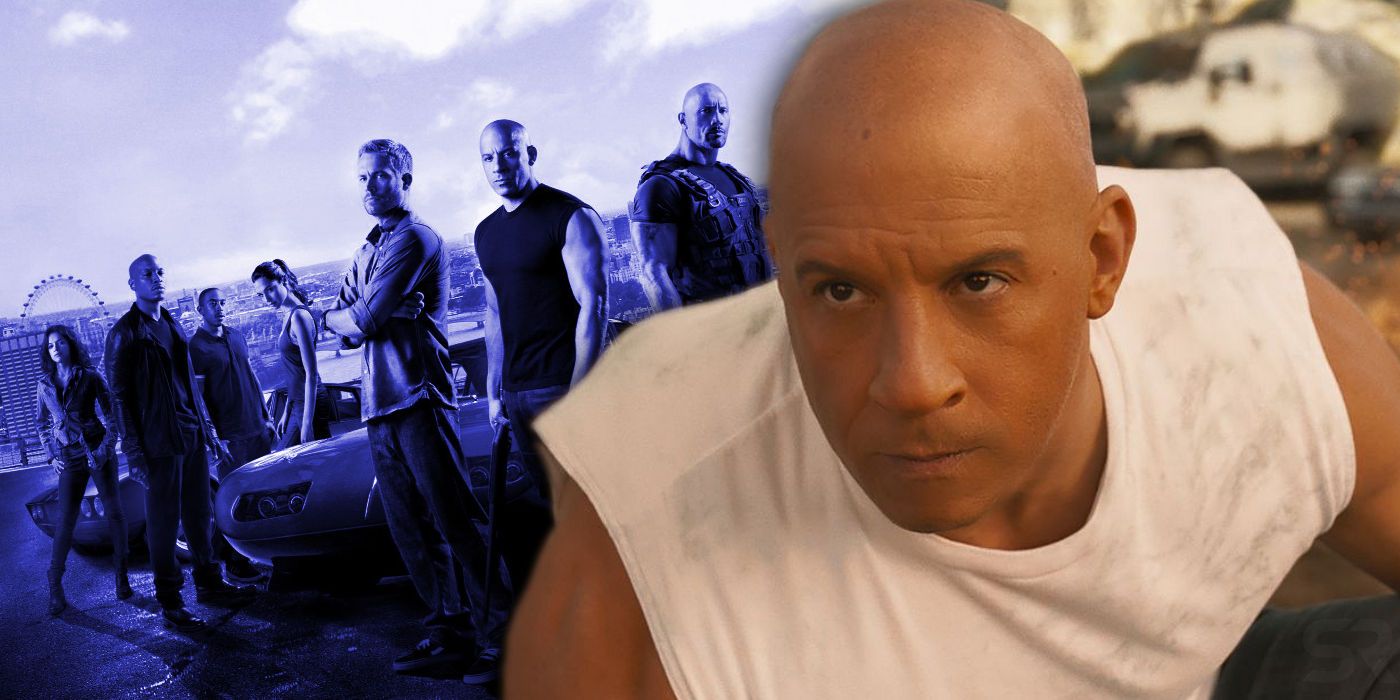 Vin Diesel as Dom in F9 with Fast and Furious 6 Poster