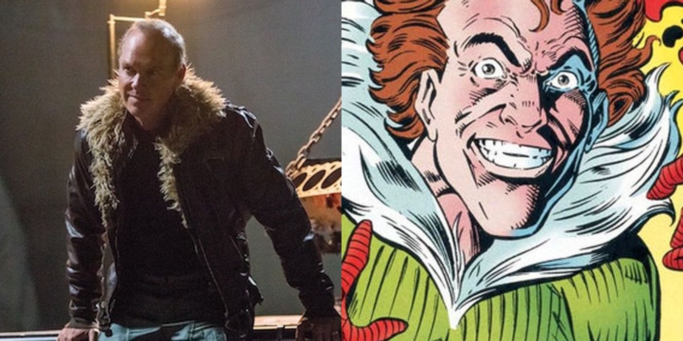 Split image of the Vulture in Spider-Man: Homecoming and in comics
