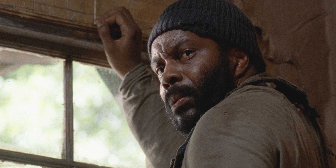 Tyreese near a window in The Walking Dead