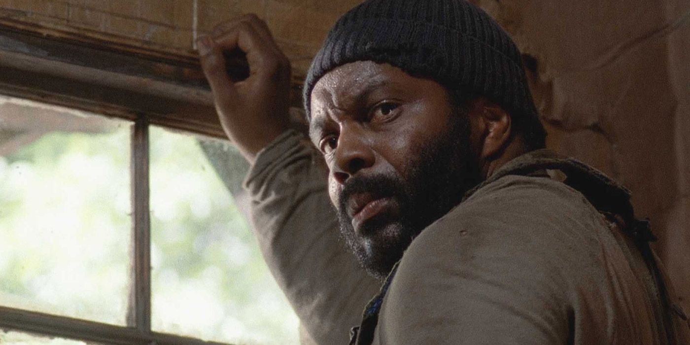 Tyreese perto de uma janela em The Walking Dead