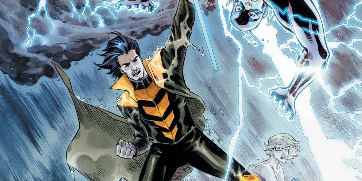 Weather Wizard shocks the Flash with lightning