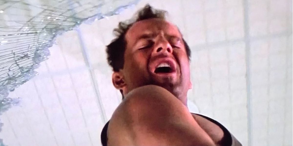 John McClane yells &quot;Welcome to the party Pal&quot; to Powell in Die Hard