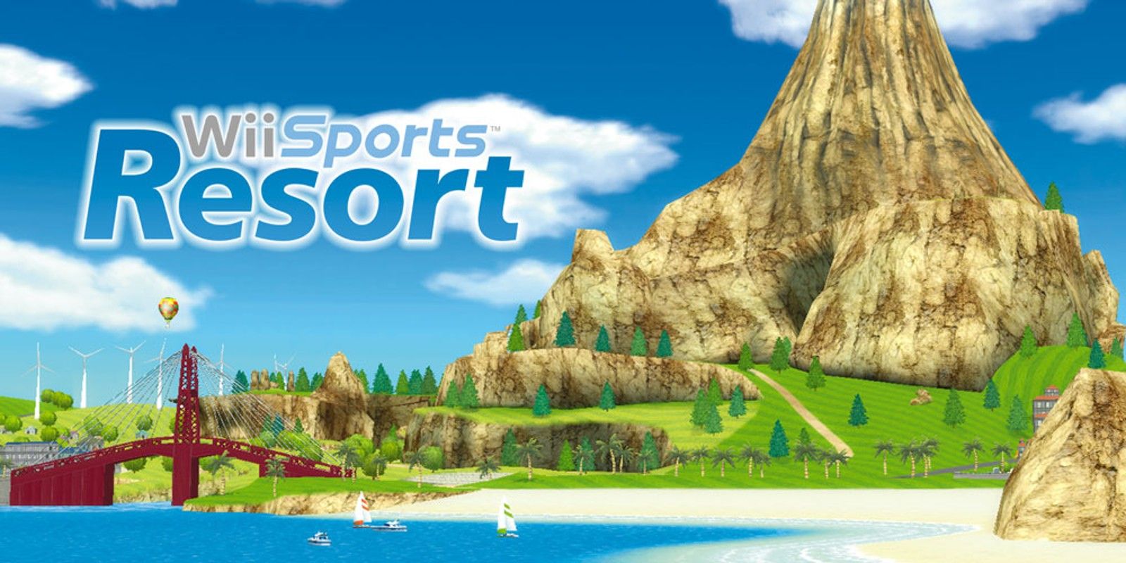 A view of the island in Wii Sports Resort