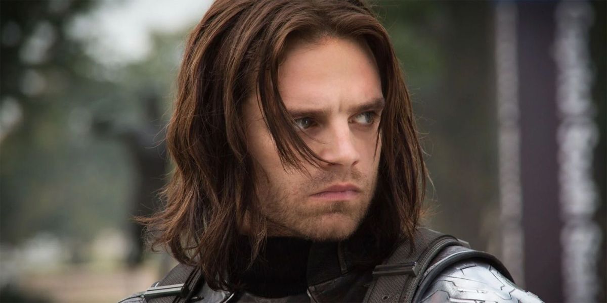 Bucky Barnes without mask as the Winter Soldier in the MCU