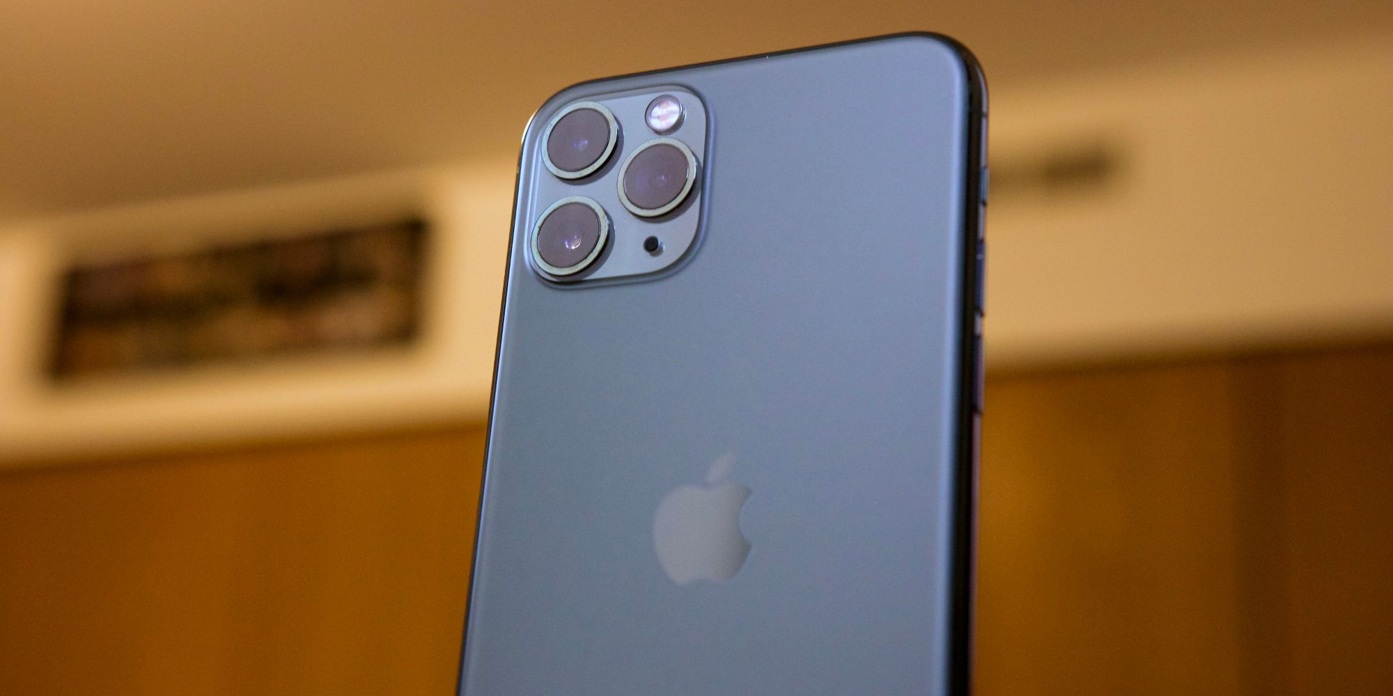 The back of an iPhone 11 Pro