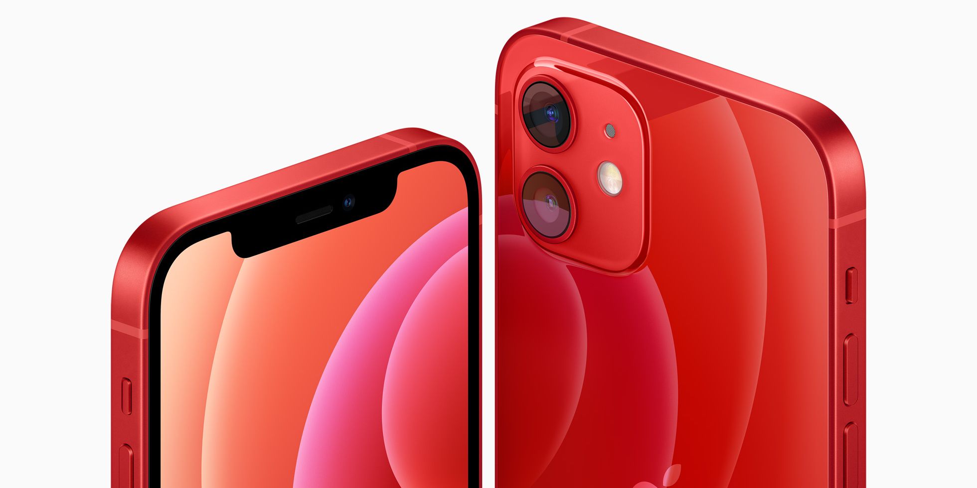 Apple iPhone 12 and 12 mini in red