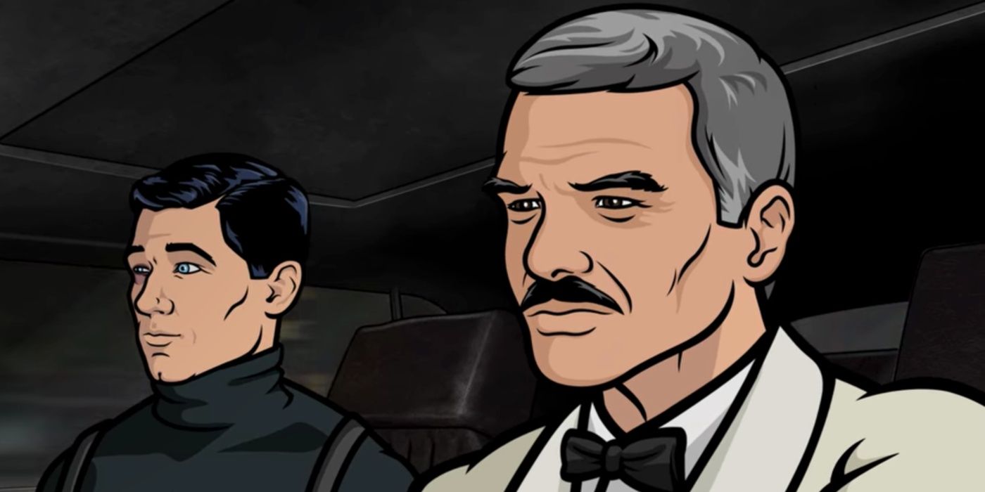 Sterling Archer and Burt Reynolds in a car in Archer