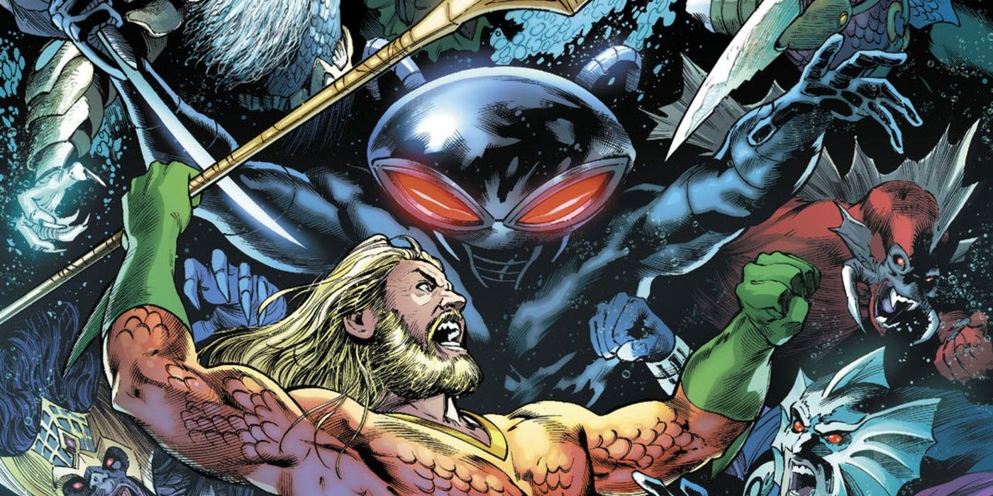 Black Manta fighting Aquaman in comics