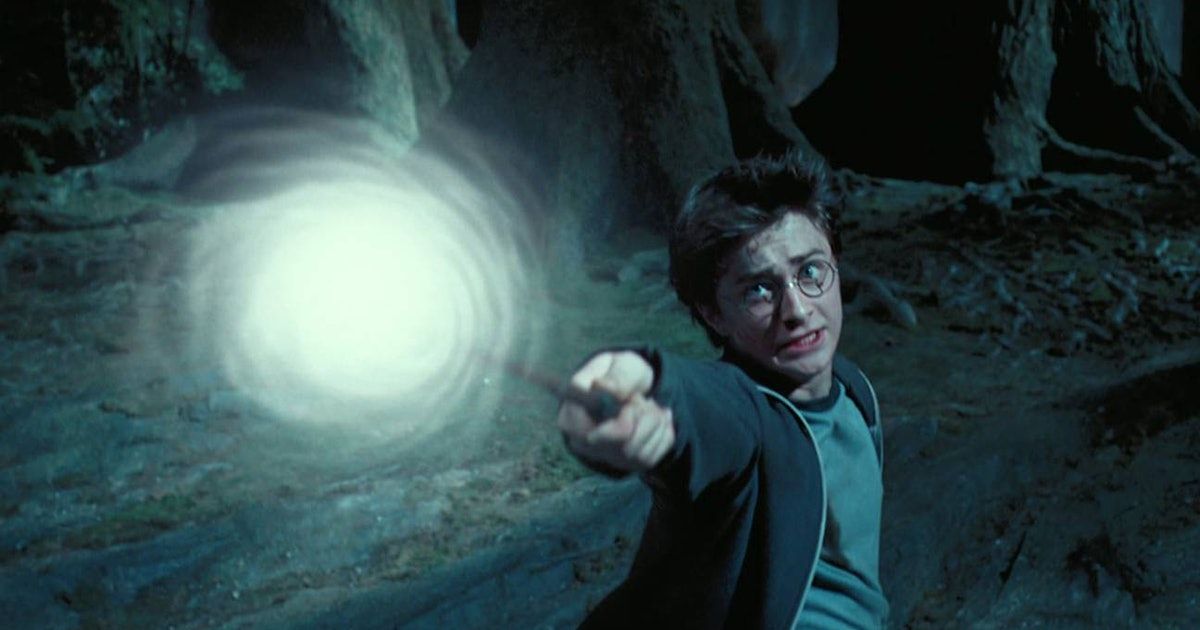 Harry casting Expecto Patronum in Prisoner of Azkaban