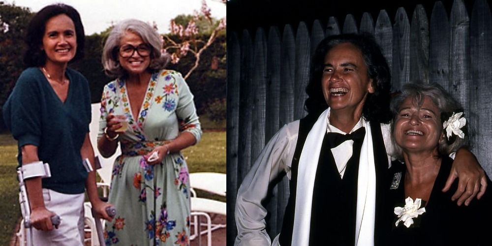 Split image of images from the documentary Edie Thea: A very long engagement