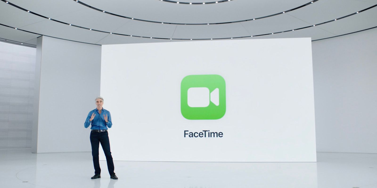 FaceTime presentation during WWDC 2021