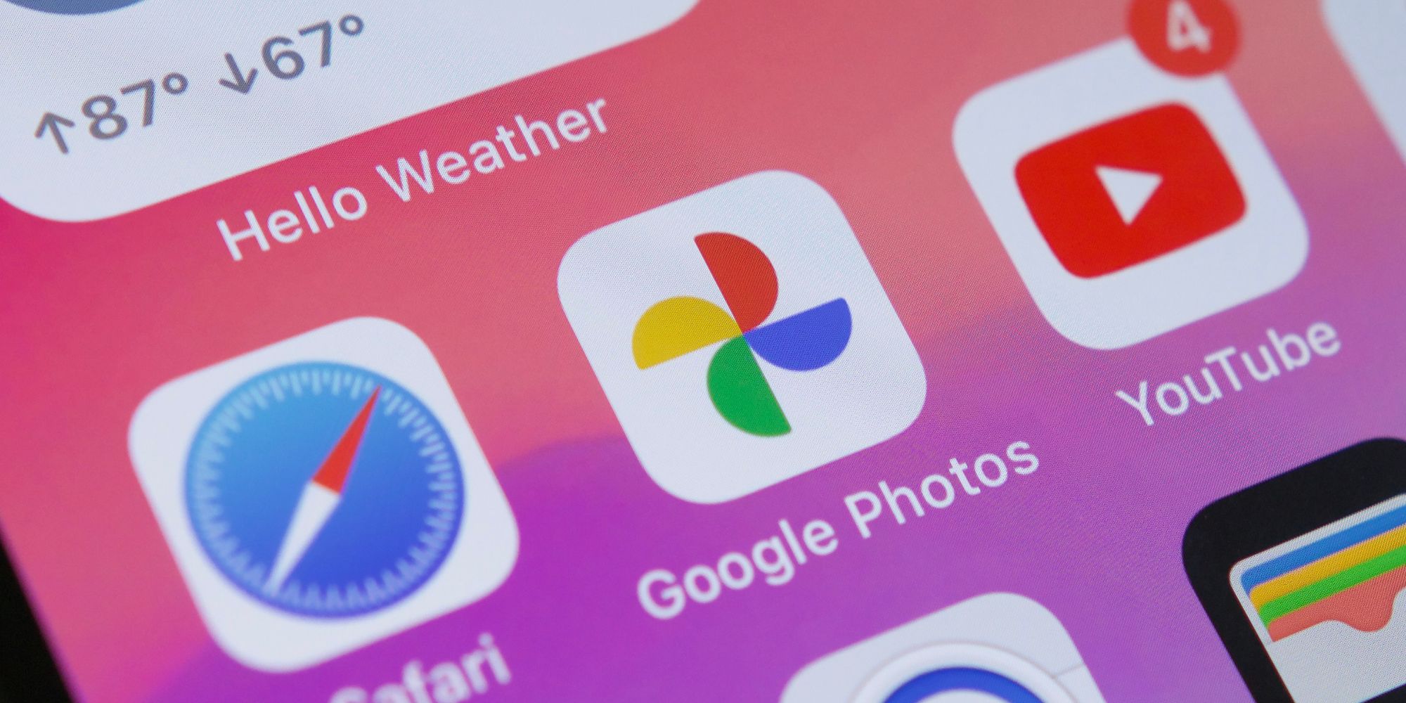 iOS app for Google Photos on an iPhone