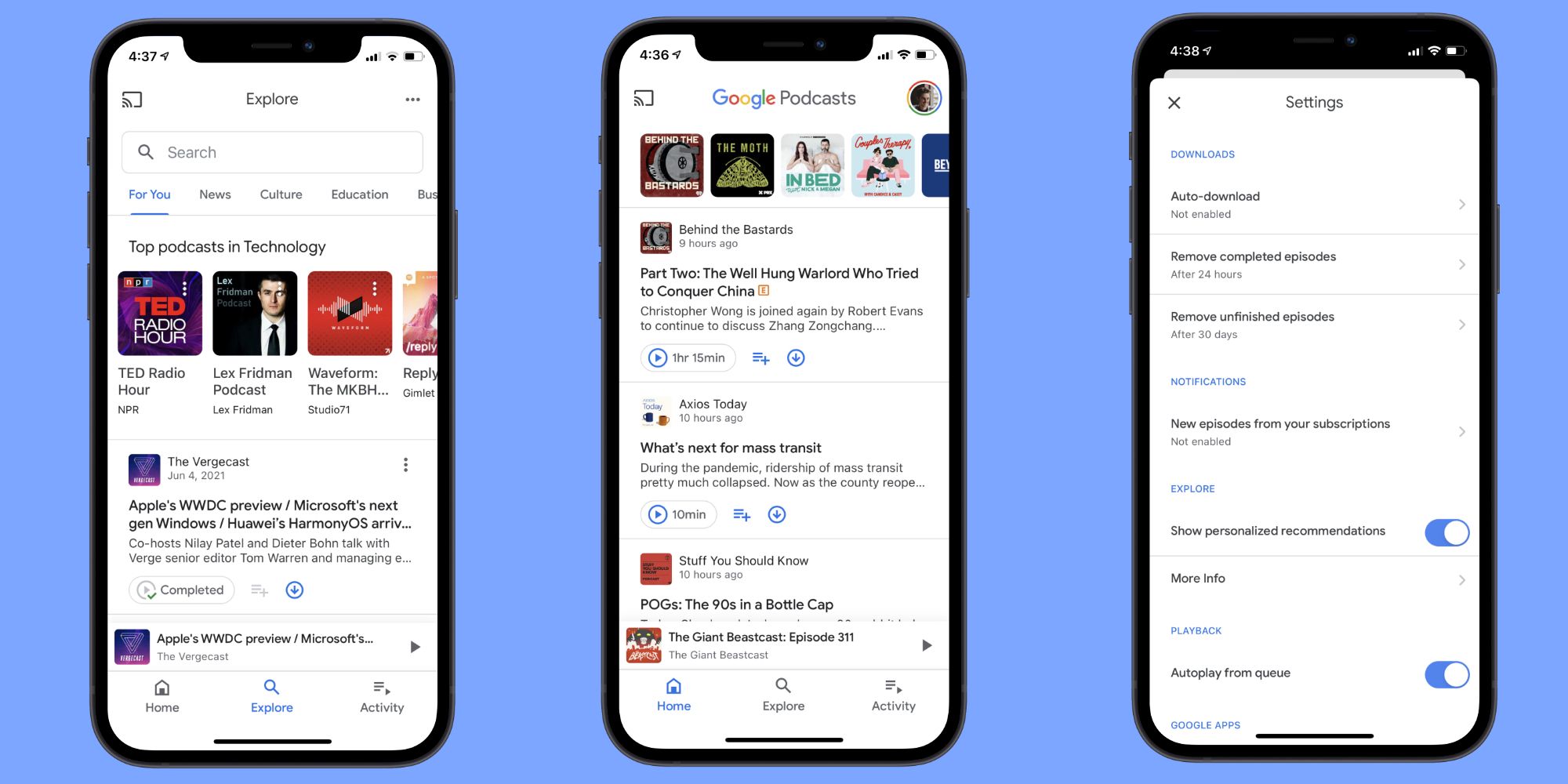Google Podcasts iPhone app