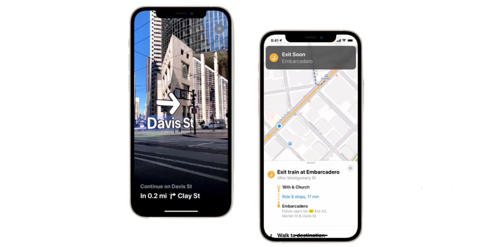 AR directions and public transit features for Apple Maps in iOS 15