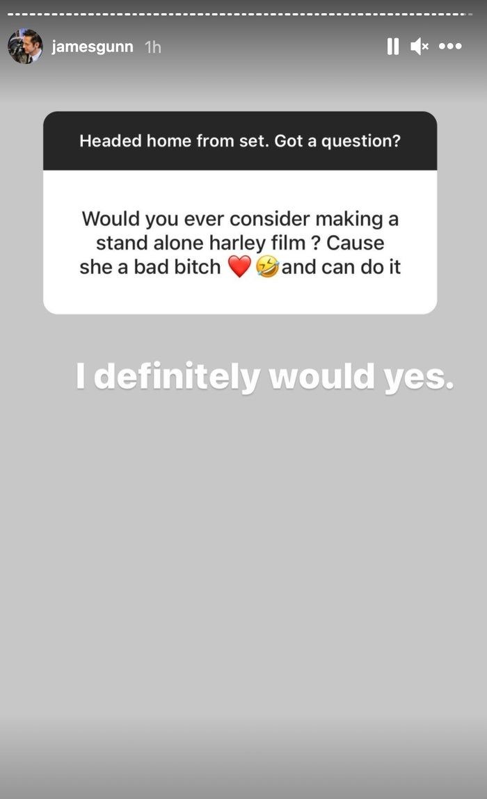 James Gunn Harley Quinn solo film Instagram