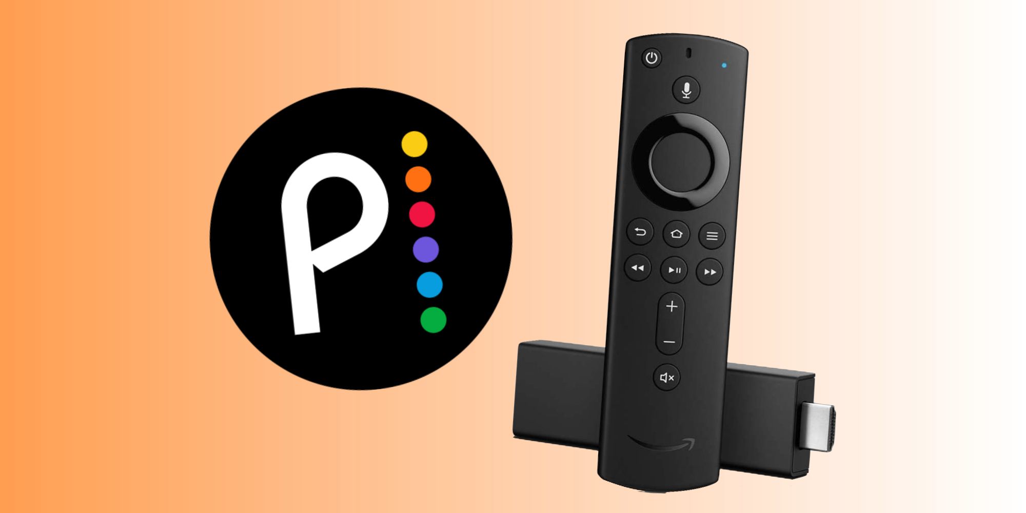 Peacock logo and Amazon Fire TV Stick 4K